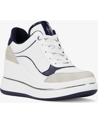 MICHAEL Michael Kors - Mk Emmy Mixed-Media Wedge Trainer - Lyst