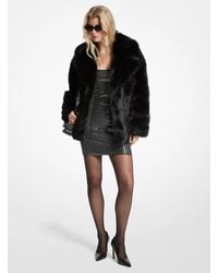 MICHAEL Michael Kors - Faux Fur Peacoat - Lyst