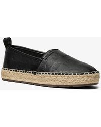 Michael Kors - Mk Espadrille Elias En Cuir Avec Logo En Relief - Lyst