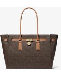 Michael Kors - Mk Borsa Tote Hamilton Moderne Grande Con Stampa Logo - Lyst