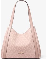 Michael Kors Outlet - Mk Grand Sac Porté Épaule Rosemary À Logo Signature - Lyst