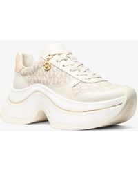 MICHAEL Michael Kors - Mk Arla Leather And Suede Trainer - Lyst