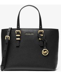 MICHAEL Michael Kors - Mk Quinn Small Pebbled Leather Convertible Crossbody Bag - Lyst