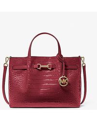 Michael Kors - Carson Medium Crocodile Embossed Satchel - Lyst