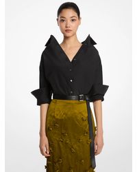 Michael Kors - Silk Blend Cutaway Button-Up Shirt - Lyst