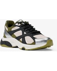 Michael Kors - Leo Mixed-Media Trainer - Lyst