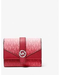 Michael Kors - Greenwich Medium Ombré Signature Logo Tri-Fold Wallet - Lyst