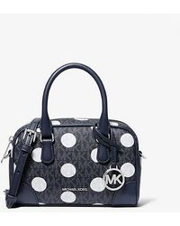 Michael Kors - Thompson Extra-Small Polka Dot Signature Logo Satchel - Lyst