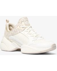 MICHAEL Michael Kors - Mk Bowie Signature Logo And Mesh Trainer - Lyst