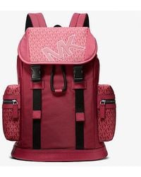 Michael Kors - Cooper Signature Logo And Nylon Backpack - Lyst