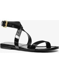 Michael Kors - Mk Bridgette Patent Leather Sandal - Lyst