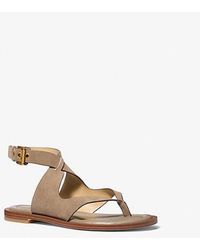MICHAEL Michael Kors - Mk Irene Suede Wrap Sandal - Lyst