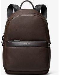 Michael Kors Zaino Greyson In Pelle Martellata - Marrone