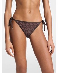 MICHAEL Michael Kors - Mk Reversible Logo Bikini Bottom - Lyst