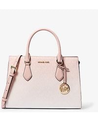 Michael Kors - Sheila Medium Ombré Signature Logo Satchel - Lyst