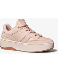 MICHAEL Michael Kors - Mk Ryder Leather Platform Trainers - Lyst