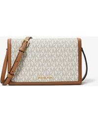 MICHAEL Michael Kors - Mk Marlowe Medium Signature Logo Crossbody Bag - Lyst