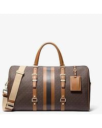 Michael Kors - Bedford Travel Extra-Large Signature Logo Stripe Weekender Bag - Lyst