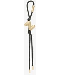 Michael Kors - Mk Initial-Tone And Speckled Cord Bag Charm - Lyst