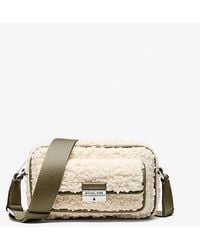 Michael Kors - Bradshaw Extra-Small Faux Shearling Camera Crossbody Bag - Lyst