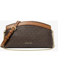 MICHAEL Michael Kors - Mk Athena Small Signature Logo Convertible Clutch - Lyst