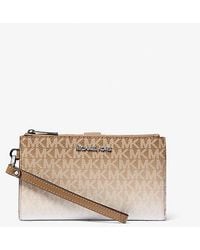 Michael Kors - Jet Set Large Ombré Signature Logo Wristlet - Lyst