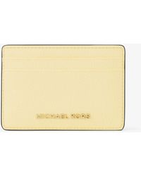 MICHAEL Michael Kors - Mk Pebbled Leather Card Case - Lyst