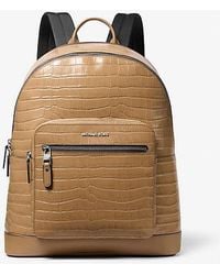 Michael Kors - Hudson Crocodile Embossed Leather Commuter Backpack - Lyst