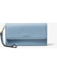 MICHAEL Michael Kors - Mk Jet Set Medium Pebbled Leather Smartphone Wristlet - Lyst