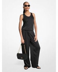 MICHAEL Michael Kors - Drapey Satin Wide Leg Pants - Lyst