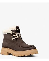 Michael Kors - Cade Fleece-Lined Suede Ankle Boot - Lyst