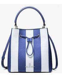Michael Kors - Suri Medium Striped Bucket Bag - Lyst