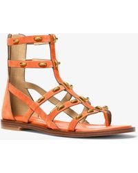 MICHAEL Michael Kors - Michael Kors Noa Studded Suede Gladiator Sandal - Lyst