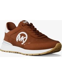 MICHAEL Michael Kors - Mk Nova Perforated Suede Trainer - Lyst