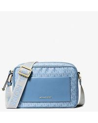 Michael Kors - Jet Set Large Signature Logo Crossbody Bag - Lyst