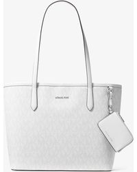 Michael Kors Outlet - Mk Jet Set Large Signature Logo Tote Bag - Lyst