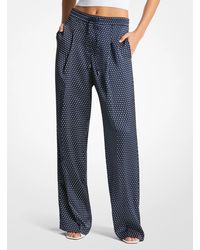 MICHAEL Michael Kors - Mk Polka Dot Satin Trousers - Lyst