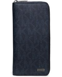 Michael Kors Jet Set Logo Zip-Around Wallet - Azul