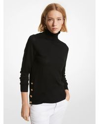 MICHAEL Michael Kors - Mk Merino Wool Polo Neck Jumper - Lyst