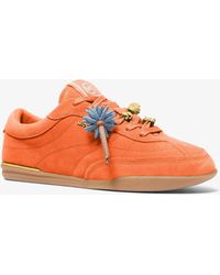 MICHAEL Michael Kors - Mk Nolan Embellished Suede Trainers - Lyst