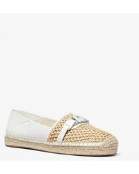 Michael Kors - Ember Leather And Straw Espadrille - Lyst
