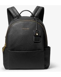 Michael Kors - Sable Medium Pebbled Leather Backpack - Lyst
