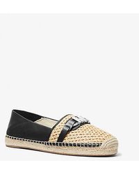 Michael Kors - Ember Leather And Straw Espadrille - Lyst