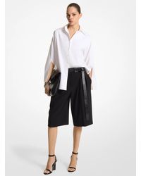 Michael Kors - Organic Stretch Cotton Poplin Oversized Shirt - Lyst