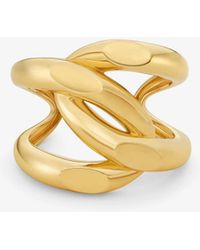 Michael Kors - Mk Oversized Precious Metal-Plated Brass Curb-Link Cuff - Lyst