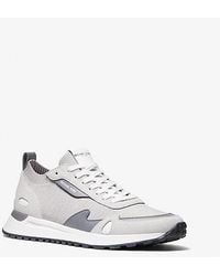 Michael Kors - Miles Knit And Suede Trainer - Lyst