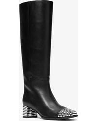 MICHAEL Michael Kors - Mk Matilda Embellished Leather Boot - Lyst