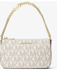Michael Kors Outlet - Mk Jet Set Small Signature Logo Chain Pochette - Lyst