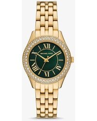 Michael Kors - Mk Mini Montre Harlowe Dorée À Pierres Pavées - Lyst