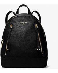 Michael Kors - Brooklyn Medium Pebbled Leather Backpack - Lyst